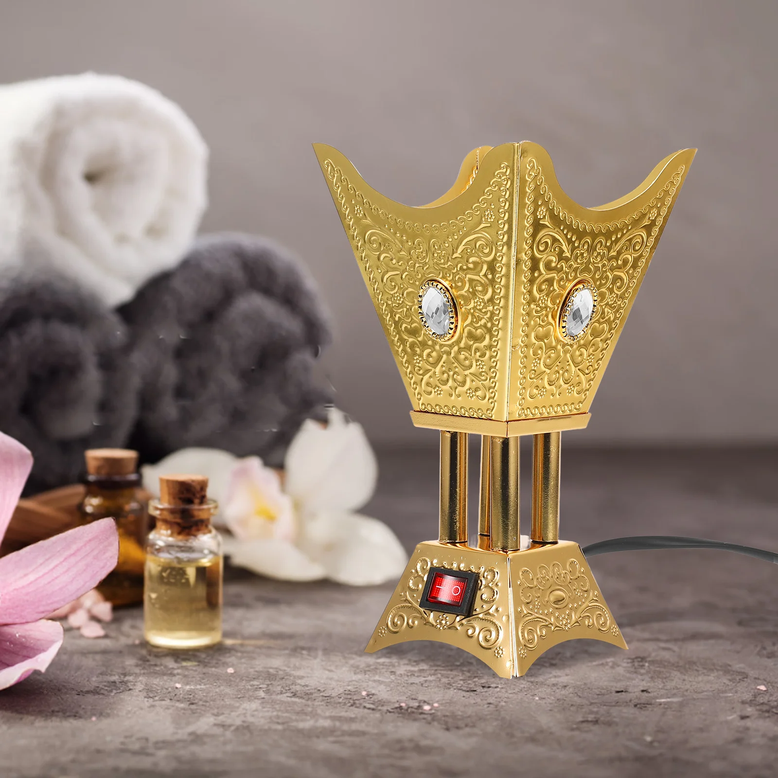 

Plug in Incense Burner Sturdy Decorative Aroma Burner for Home Office Cafe Electric Cone Incense Holder Censer Holder