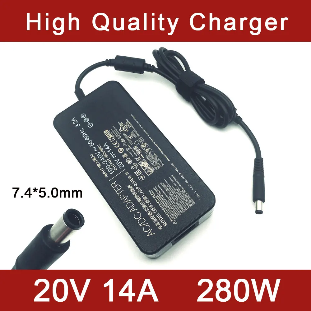 asus-rog-strix-g15-g513r-g513q-g532l用のオリジナル充電器電源ノートブックケーブル20v-14a-280w