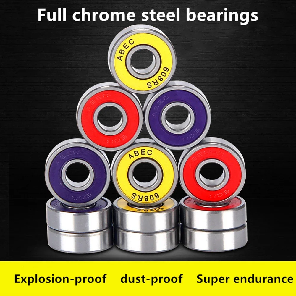 

ABEC-7 608 2RS Skateboard Bearing Scooter Roller Anti-rust Chrome Steel Sealed Ball Bearings 8x22x7mm Skateboard Parts