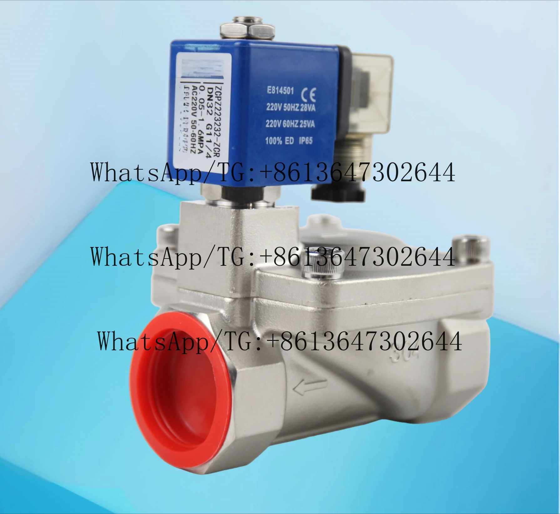 16Kg solenoid valve pilot-operated diaphragm type normally closed air and water 4 minutes 6 minutes 1 inch high pressure