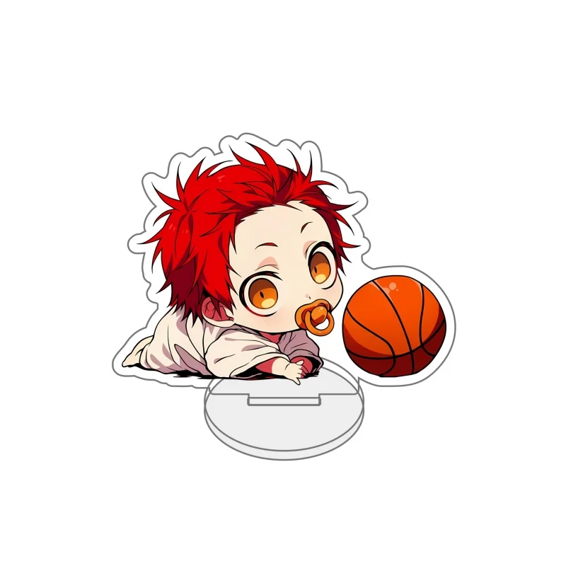 10cm Anime Kuroko no Basket Gray Acrylic syand Kuroko/Kagami/Daiki Aomine/Seijuurou Akashi decor creative Desktop key chain gif