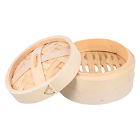 Bamboo Steamer for Cooking Basket Plain Wood Microwave Rice Cooker Dumpling Egg Pot Utensils Steamed Dumplings