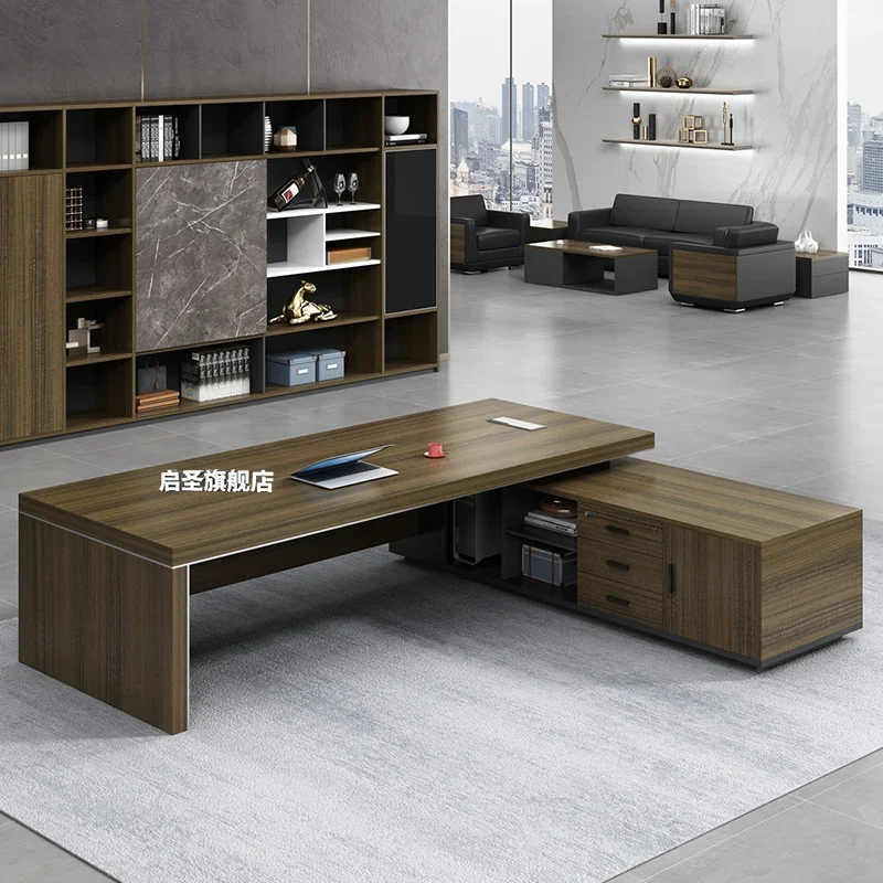 Modern Computer Office Desks Manager Luxury Minimalist With Drawers Office Desks Corner Simple Design Furniture Scrivanie LLOD