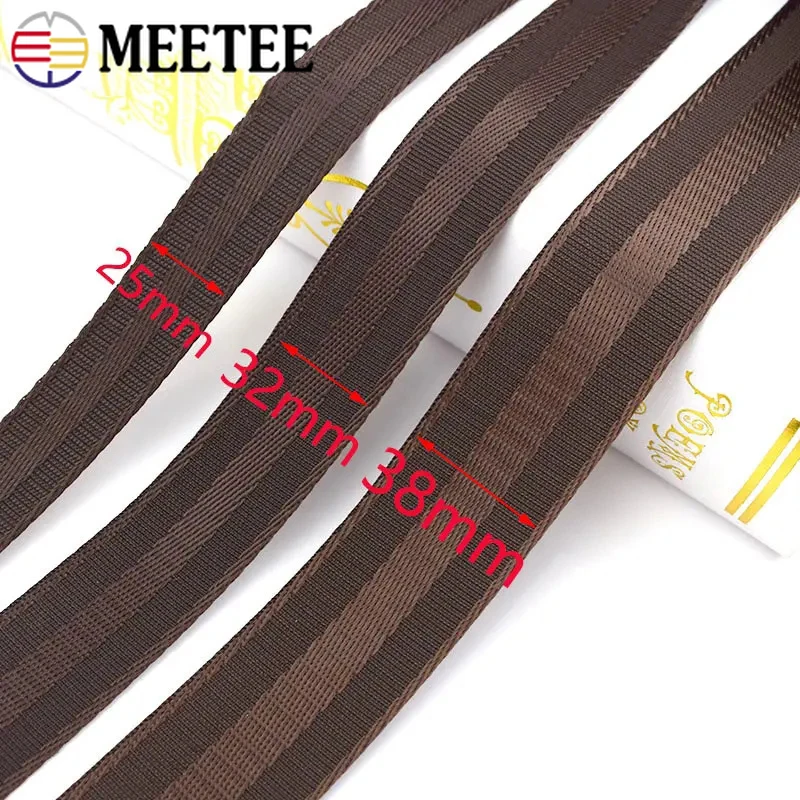 5Meters 25/32/38mm Polyester Nylon Webbing Tape Backpack Shouder Bag Strap Safety Seat Band Garment Pet Belt DIY Accessories