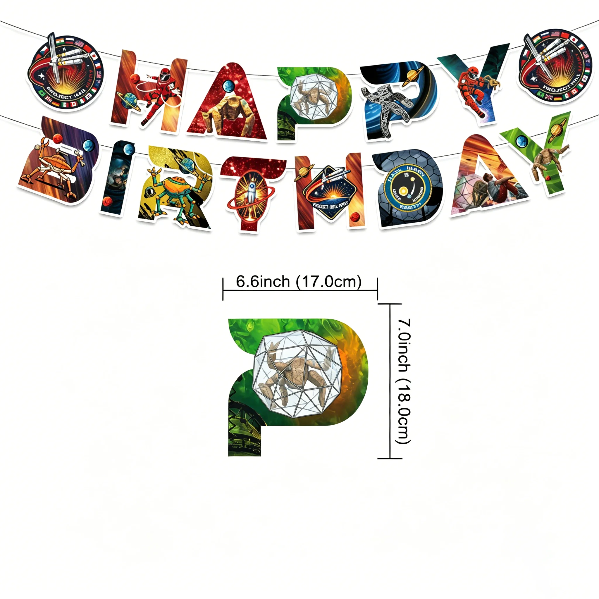 Projects Hails And Mary Rocky Adventure Birthday Party Decorations Set Astronaut & Alien Creature Banner Balloons Cake Toppers