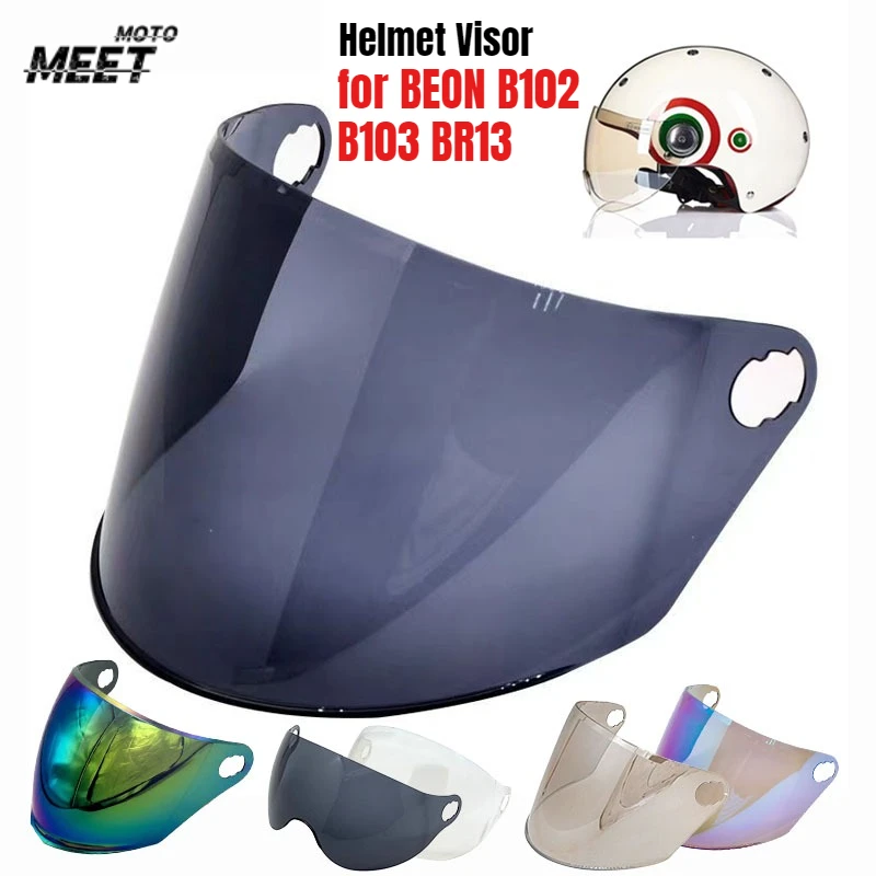 

For BEON B102 B103 BR13 Motorcycle Helmet Visor Lens PC Material Helmet Visor Mirror Replacement Accessoriesvisera Casco Moto