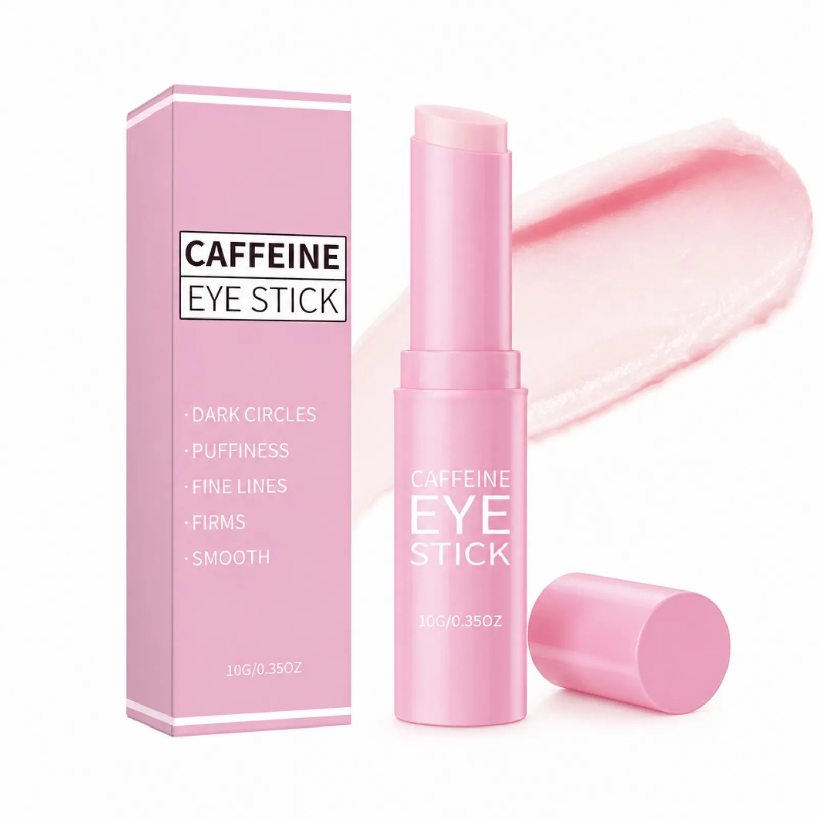 10g Eye Balm Stick Caffeine Reduce Puffiness Look Instant Refresh Dark Circle Brighten Smooth Fine Lines Portable Daily Care