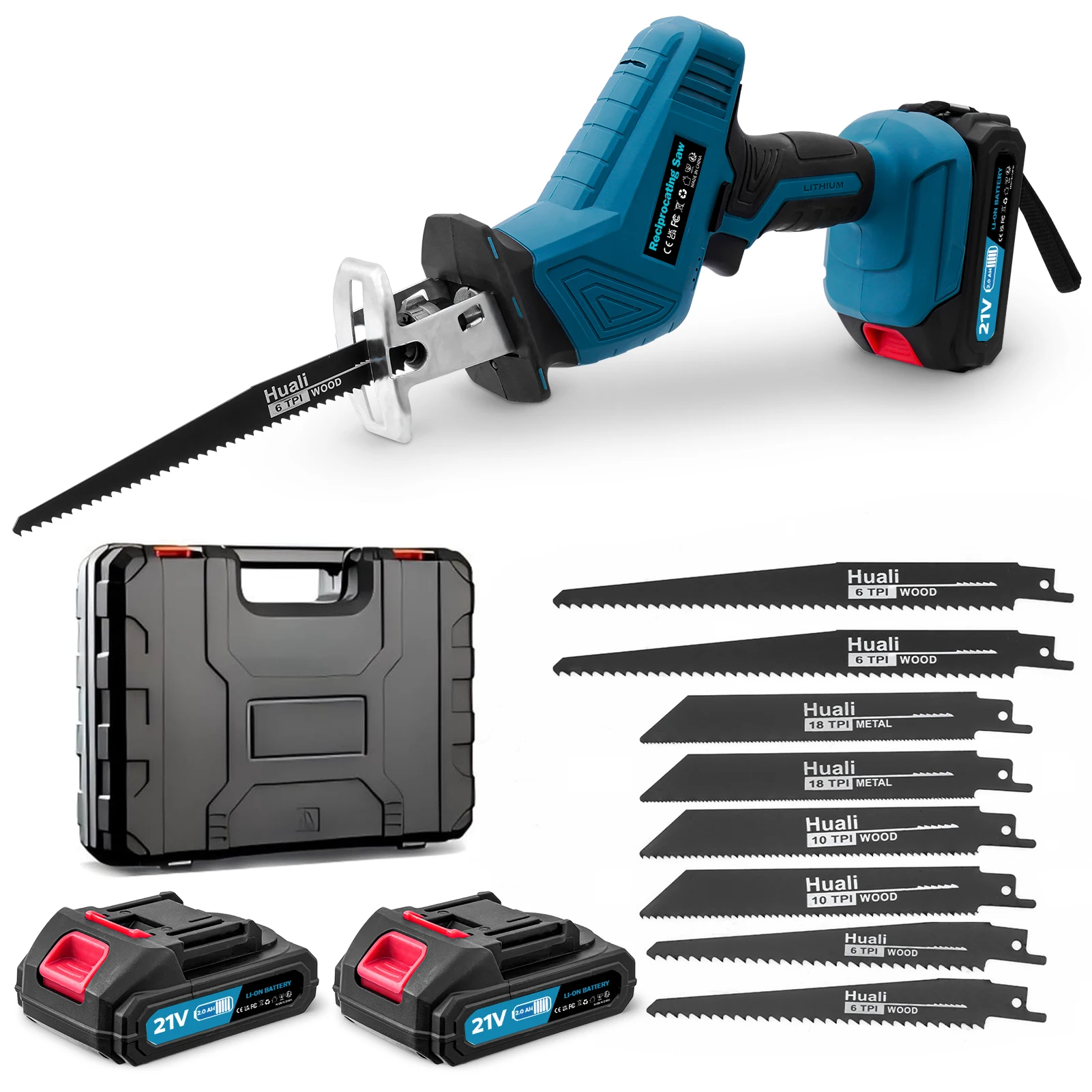 1280W 4000 RPM Brushless Cordless Electric Reciprocating Saw Variable Speed Metal Wood Cutter For Makita 18V Battery Pin