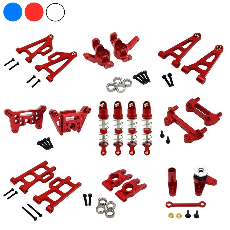 MJX Hyper Go 14207 14208 Metal Front Rear Swing Arm Steering Cup Shock Absorber Shock Tower Set 1/14 RC Car Upgrade Parts