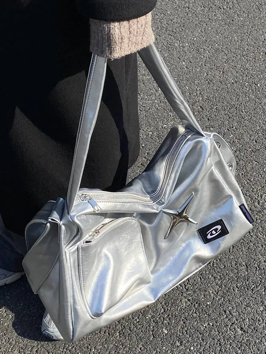 Bloom Black Y2k Tote Women Aesthetic Designer Large Capacity Shoulder Bags Female Grunge Sport Shopping Handbag