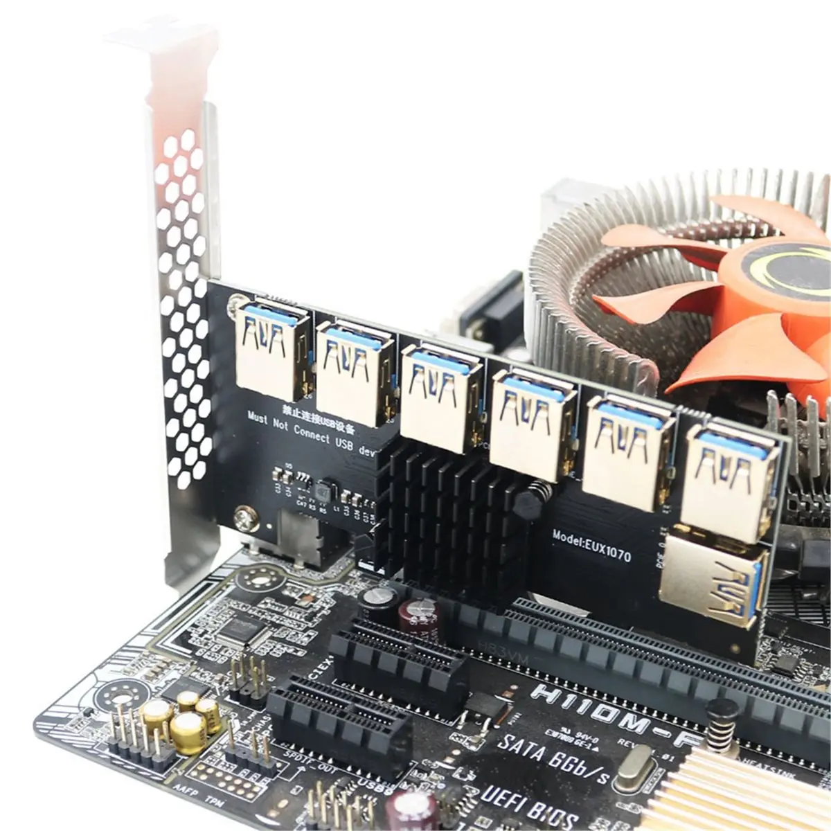 NEW FACTORY~PCIE 1 to 7 Riser Card PCI Express Multiplier Hub Adapter USB 3.0 PCI-E X1 to X16 Riser for Bitcoin Mining Miner BTC