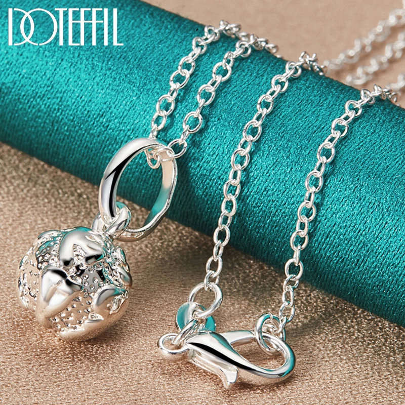 

DOTEFFIL 925 Sterling Silver 18-30 Inch Chain Ball Pendant Necklace For Women Wedding Engagement Fashion Charm Jewelry