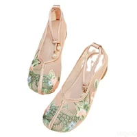 Summer New Ethnic Style Shoes Lace-up Mesh Thin Casual Flats Breathable Shallow Mouth Shoes Soft Soled Comfort Embroidered Shoe - Image 6