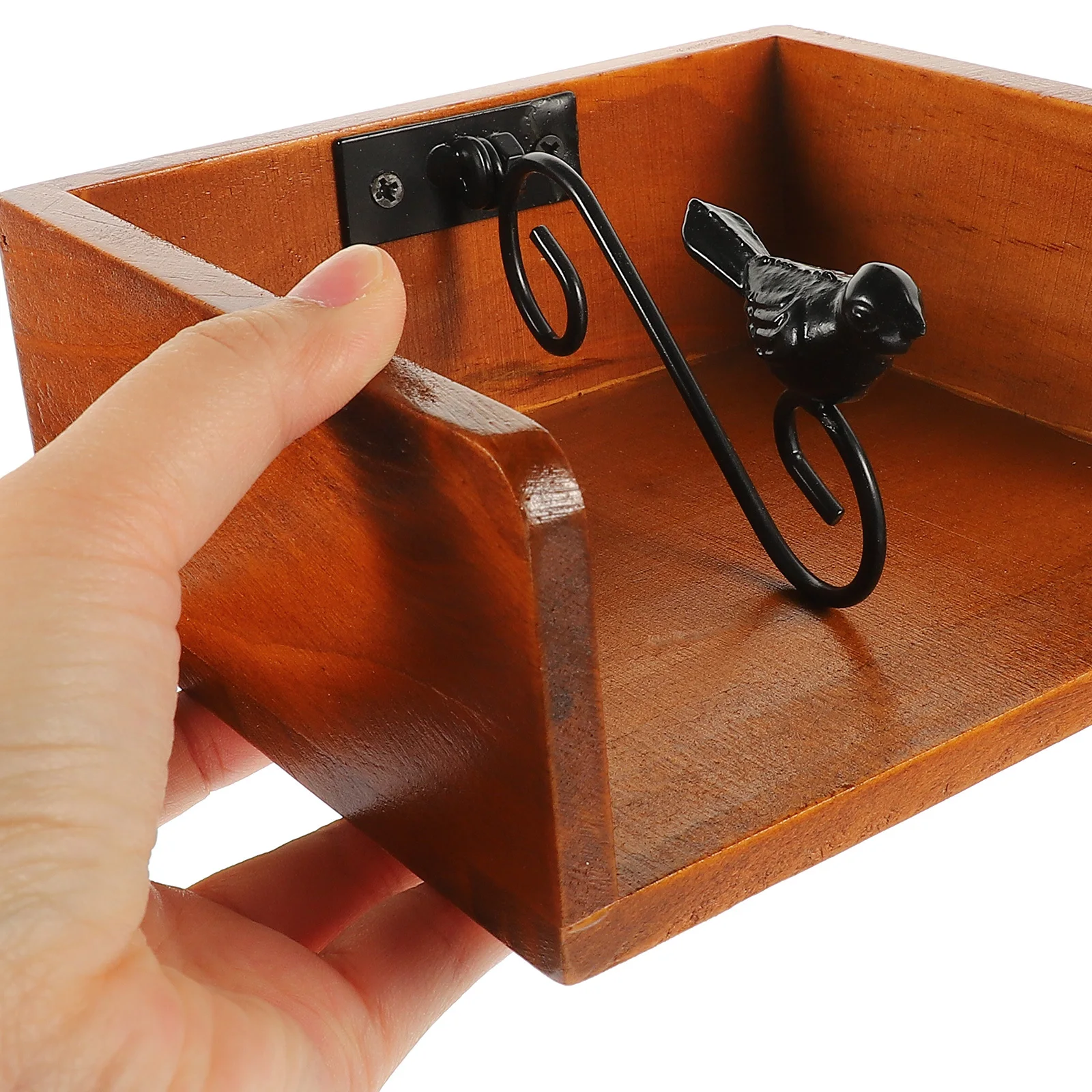 

1pc Napkin Holder Household Napkin Rack Metal Wood Desktop Tissue Stand For Kitchen Restaurant Hotel Table Decor Storage Rack