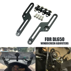 Fit For SUZUKI V-STROM 650 DL650 Windscreen Adjusters vstrom650 dl 650 2017-2023 Motorcycle CNC Aluminum Windshield Bracket