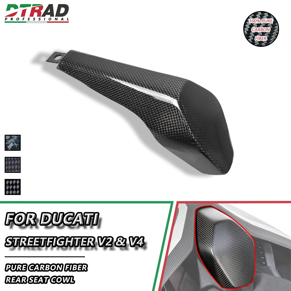 Rear Hump Seat Cowl For DUCATI Streetfighter V4 1100 S SP Lamborghini V2 955 Carbon Fiber Rearseat Cover Motorcycle Accessories