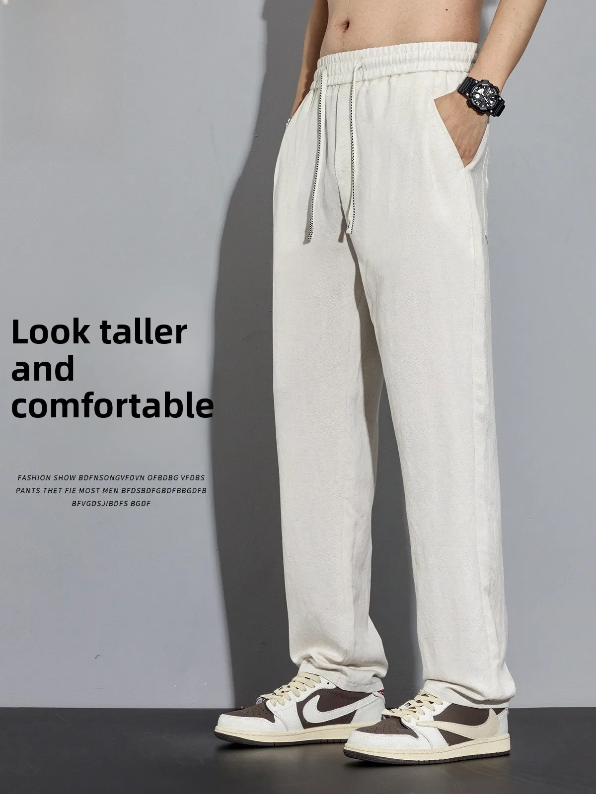 

Мужские повседневные брюки: летние, тонкие, льняные, широкие, свободные, прямые, спортивные, длинные, удобные, дышащие, молодежные