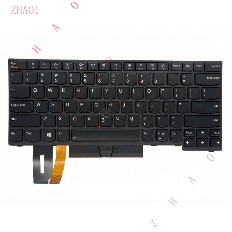 Z   For Lenovo Thinkpad T480S E480 L480 T495 T490 P43S US backlit keyboard 01YP280