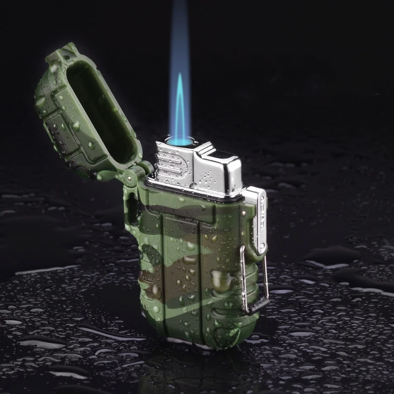 

Waterproof Lighter with Lanyard Outdoor Survival Torch Lighter Windproof Butane Turbo Cigarette Lighter Camping Smoke Accesoires
