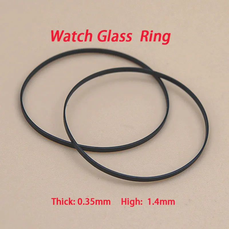 Black Gasket O-Ring Fit Seiko Tissot Citizen Watch Accessories Glass Crystal  Dia 28-32mm Thickn 0.35mm Height 1.4mm Men‘s W