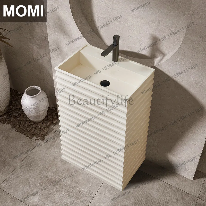 Creative column basin integrated floor-to-ceiling bed and breakfast vertical wash basin