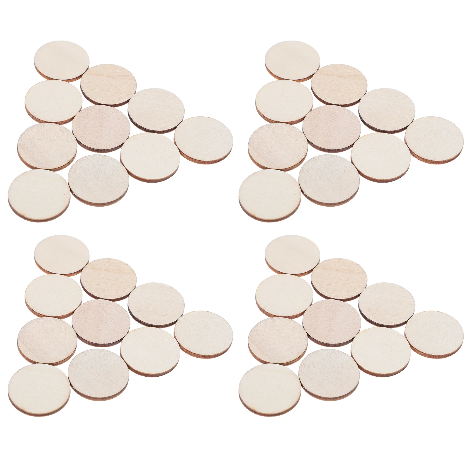 

300pcs Handmade Wooden Craft Ornaments 25Mm Unfinished Round Wood Slices Natural Diy Painting Decor Blank Discs For Home Art