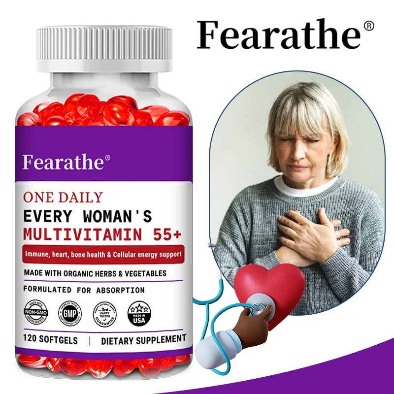 Women's Multivitamin, Daily Nutrition, Probiotic Fermentation + Iron, B Vitamins, Vitamin D3, Immunity Heart Bone Cell Energy