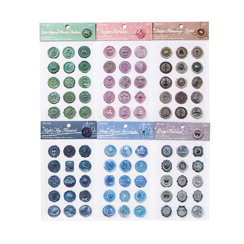 Card Lover 1 Pcs [Memory Box Series] Vintage Lacquer Handmade Tent Versatile Sealing Adhesive Dispensing Sticker Scrapbook Kit