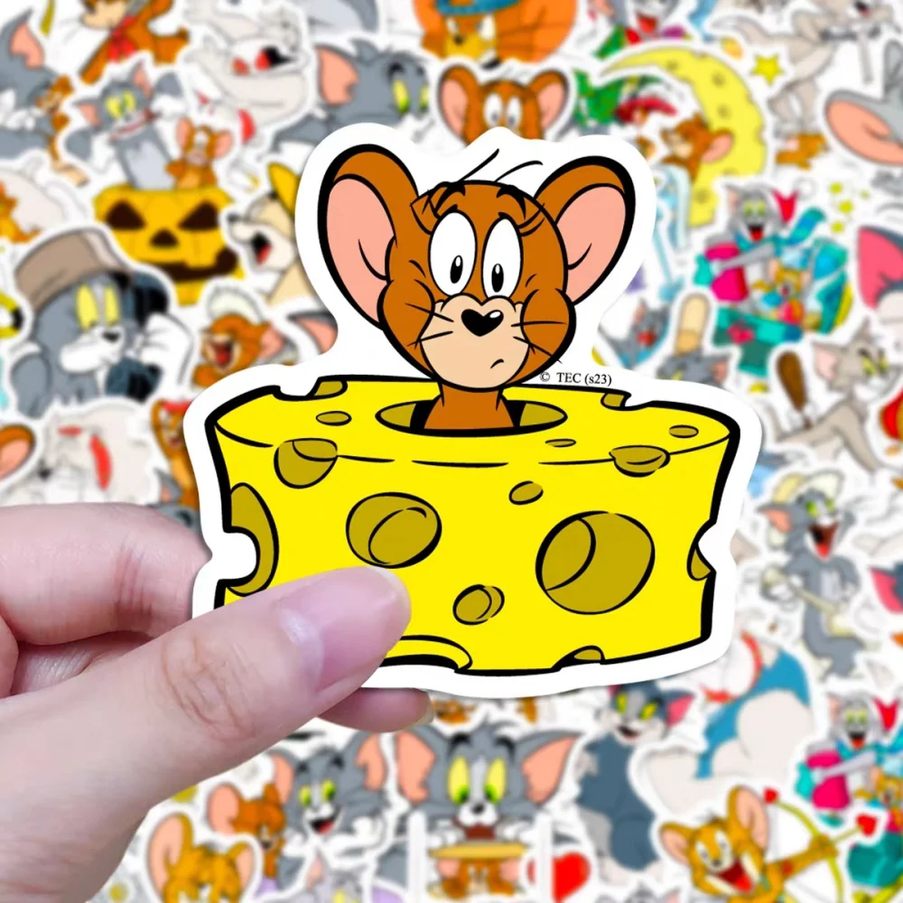 50 個本物のトムとジェリーステッカー漫画スクラップブックステッカー水ボトルギター文具装飾デカール女の子のおもちゃギフト