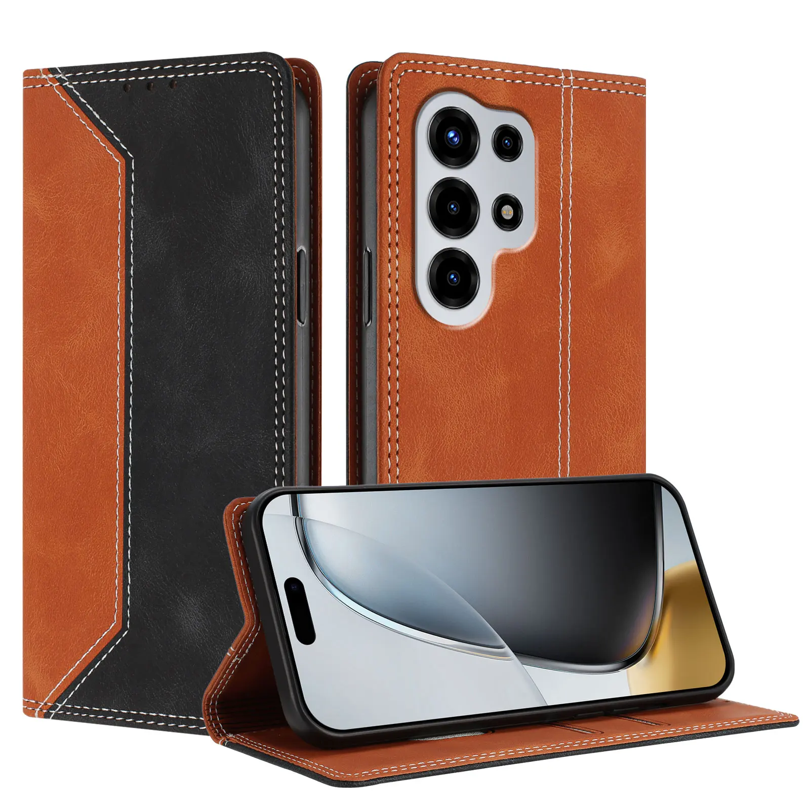

Magnetic Wallet Case For OPPO Realme P4 Pro P3 Ultra P1 Retro Leather 3 Cards Anti Drop Shockproof Protection Book Flip Cover