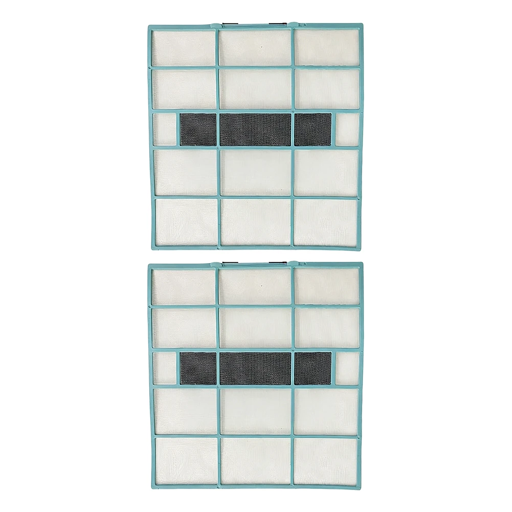 2pcs Air Conditioner Indoor Filter Screen Dust Block Mesh PVC Material Easy- Install Replacement Parts For Home AC Unit