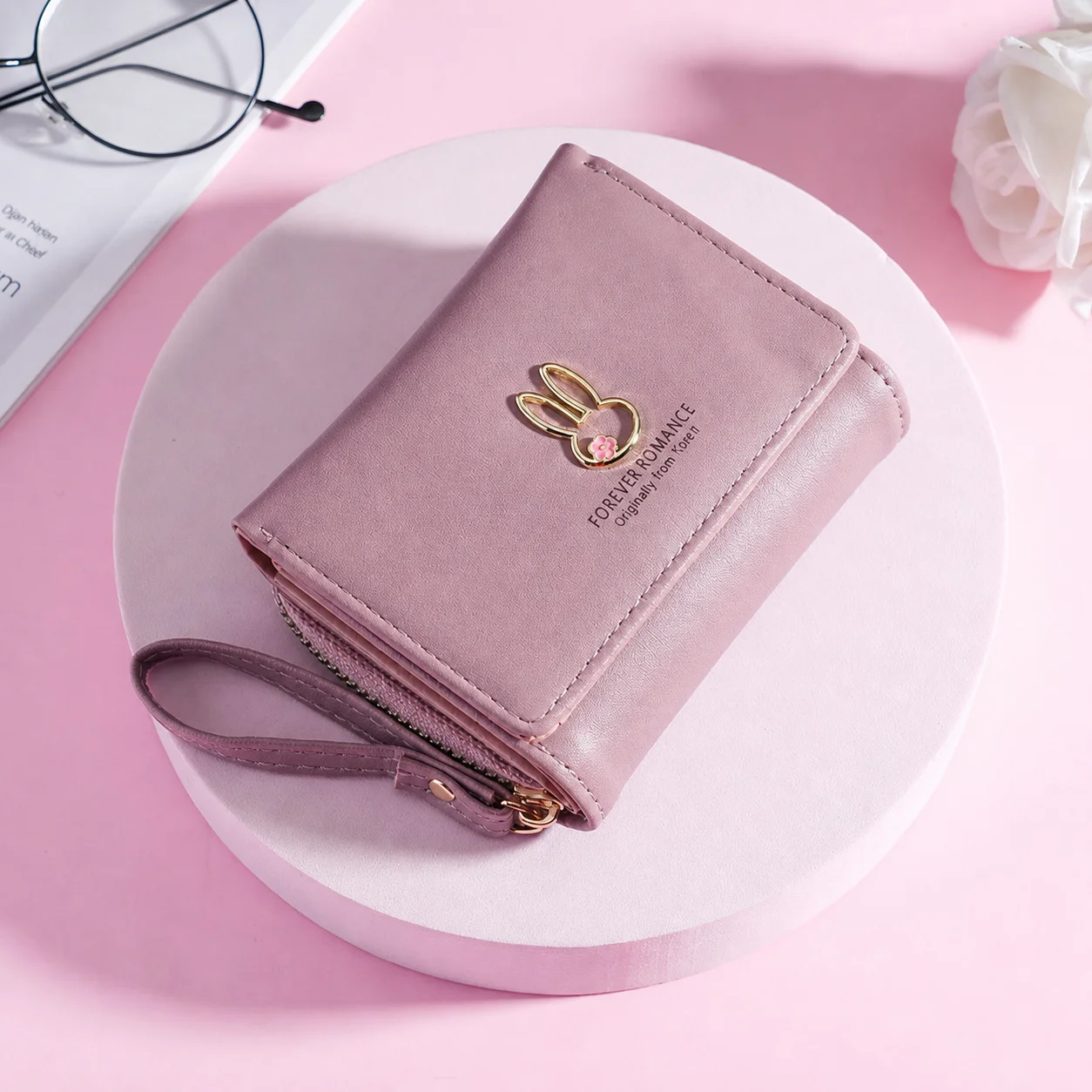 Compact Daily Purse Lightweight Pu Small Wallet Women'S Trifold Wallet Compact For Daily Commuting Shopping Daily Occasions