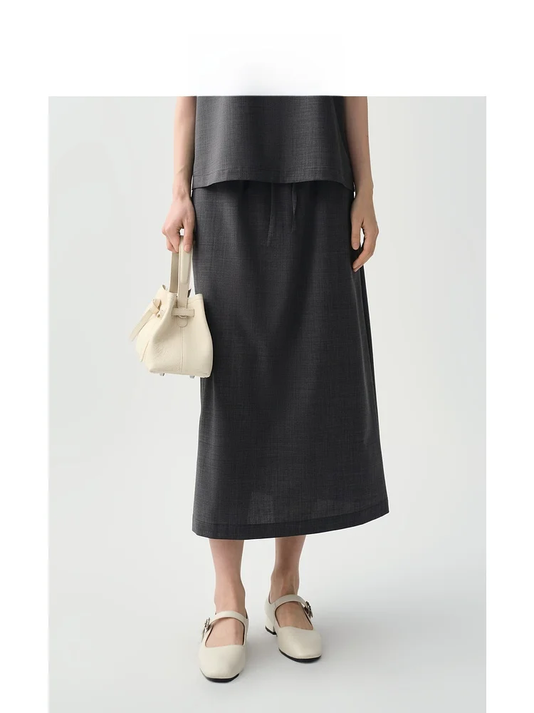 

Новая летняя юбка Indicia Commute Simple Quality F2B5QZ212N А-силуэта свободного кроя из тонкой смесовой ткани (шерсть, полиэстер, спандекс)