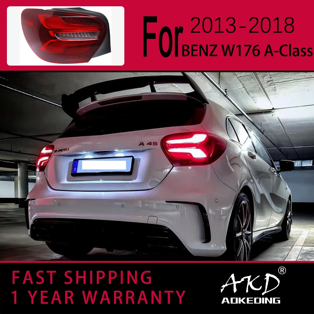 

Автомобильные фары для Benz W176 A45 светодиодный Tail 2013-2018 A180 A200 задний стоп-сигнал тормозной сигнал DRL задние автомобильные аксессуары