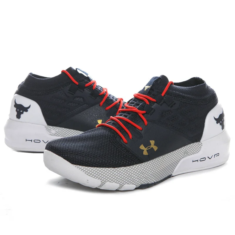 2024 UNDER ARMOUR Men's UA HOVR Project Rock 2 Johnson Bull Head Low Fitness Outdoor Running Sports Trainers Size40-45