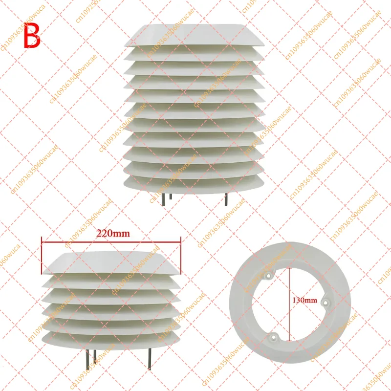 ABS Solar Radiation Shield, Multi-Plate Weather Station Protection for Temperature and Humidity Sensors