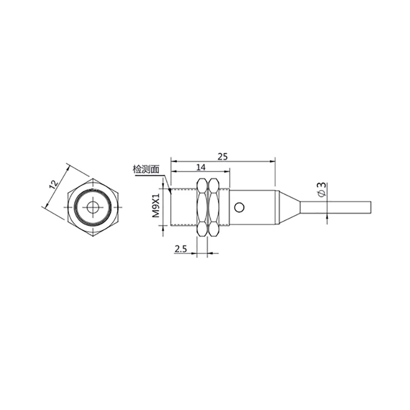 Sensing High Precision Induction Switch Magnetics Sensor MR-P25 Cylinder Simultaneous Detection of N-Pole S-Level