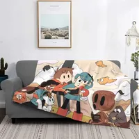Hilda Frida David Cartoon Serials Blanket Flannel Decoration Cute Portable Home Bedspread