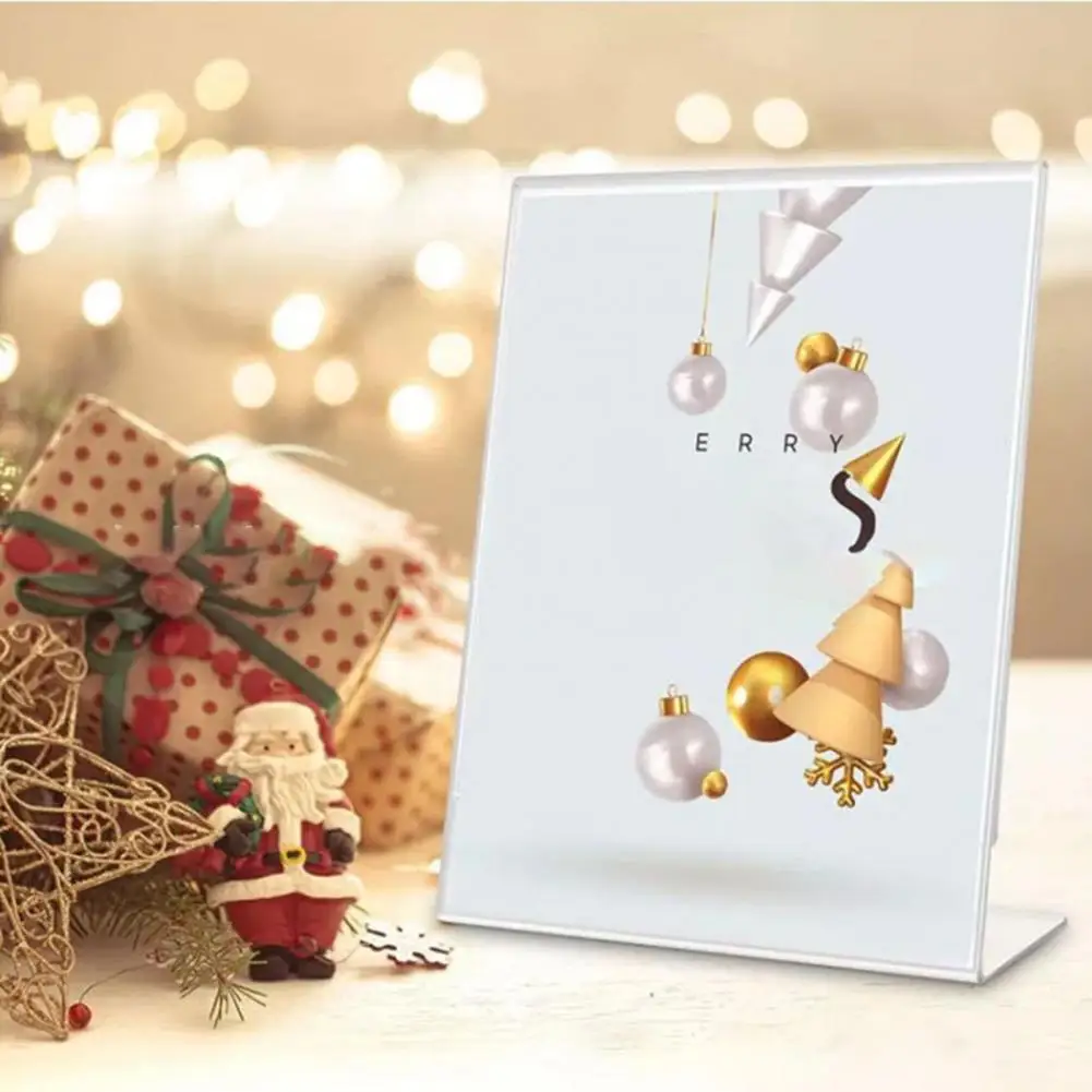 شفاف أكريليك عرض موقف مكتب الجرف Hh جودة عرض بطاقة حامل مكتب الأعمال حامل سطح المكتب حامل 8.5*2.7*11 بوصة