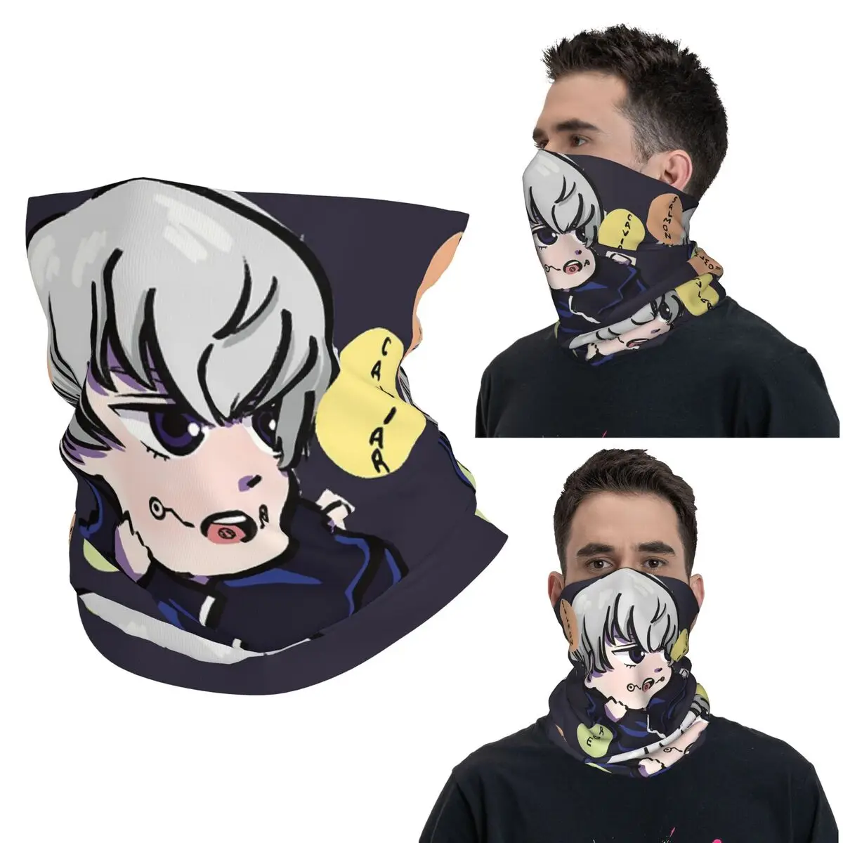 Jujutsu Kaisen Toge Inumaki Bandana, pasamontañas con estampado, bufanda, gorro multifunción para deportes al aire libre, unisex, para adultos, para todas las estaciones