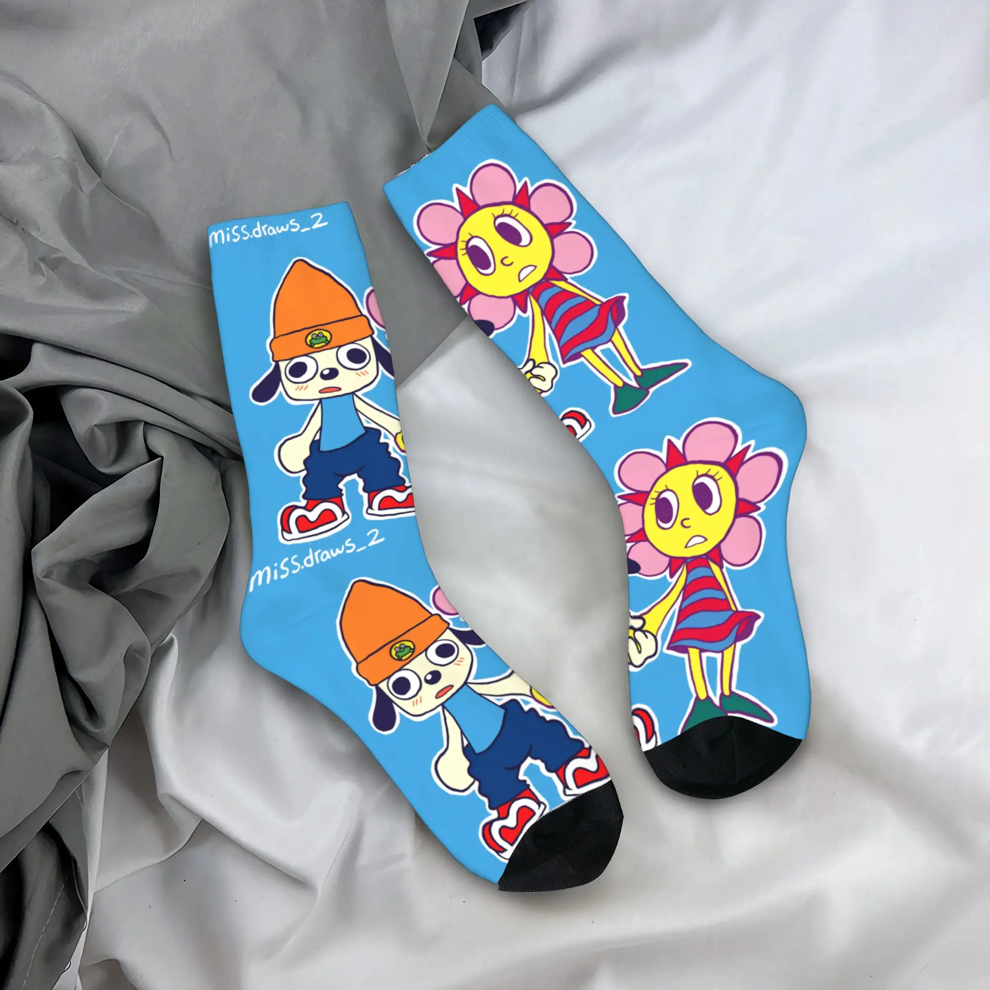 

Parappas The Rappers Stockings Printed Funny Socks Spring Non-Slip Socks Unisex Men Climbing High Quality Socks