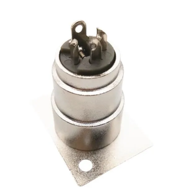 XLR 패널 섀시 커넥터 수 암 잭 소켓 패널 장착 유형 섀시 사각형 모양 금속, 헤드셋 연결 L, 3 핀