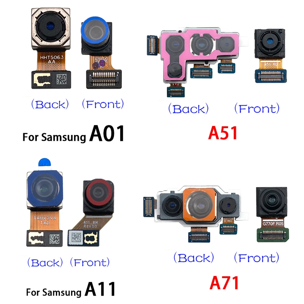 NEW Tested Back Big Main Camera And Front Small Camera Module Flex Cable For Samsung A01 A11 A51 A71 A31 A41 A01 Core