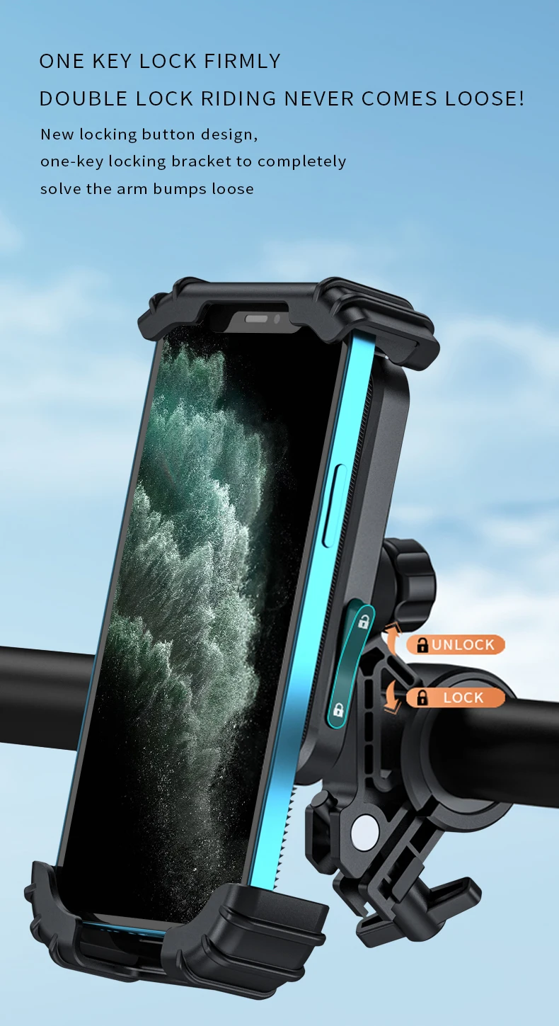 Privatmodell-Fahrradständer, Upgrade, verdickt, vier Ecken, langlebig, Fahrer, stoßfest, Navigationsständer, Motorradständer – Detail 5
