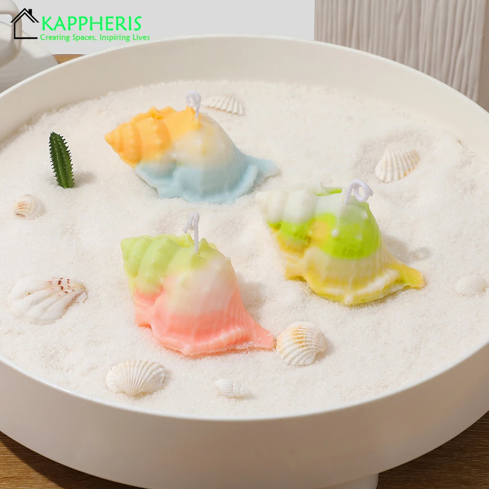 Decorative Candles Multicolor Seashell Sea Snail Candles Aesthetic Whelk Wholesale Mini Candles Wedding Gift Set