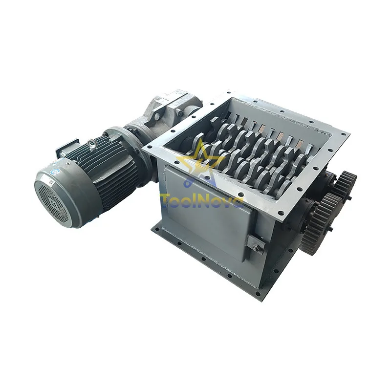 Cement crushing valve twin shaft brick cement tile large small shredder crushing cement shredder chassis