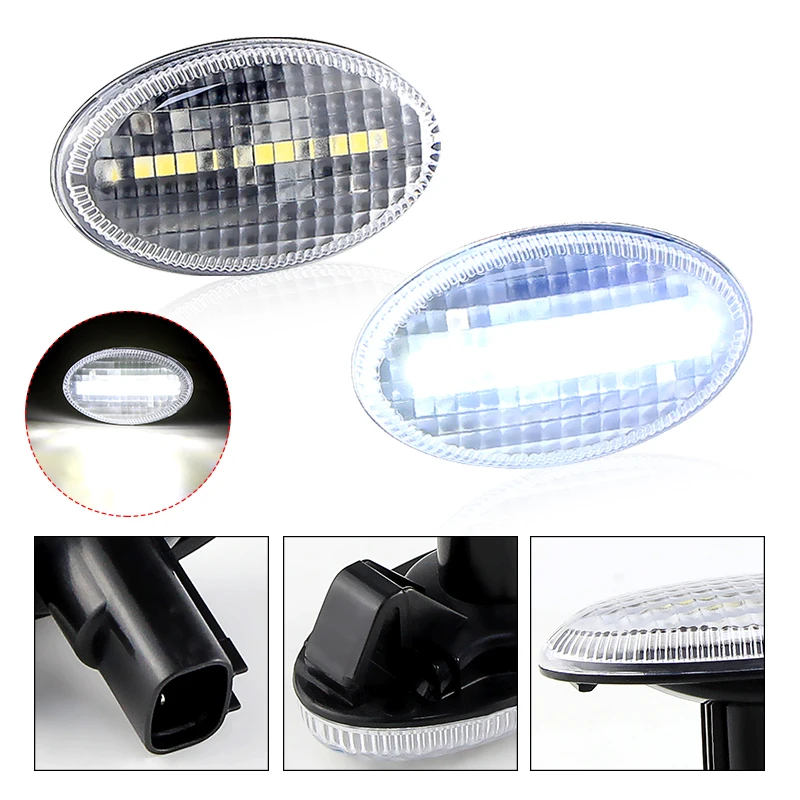 

2PCS for Subaru Liberty Forester 2000-2007 Impreza WRX STI GDA GDB LED Dynamic Side Marker Light Turn Signal Blinker Lamp White