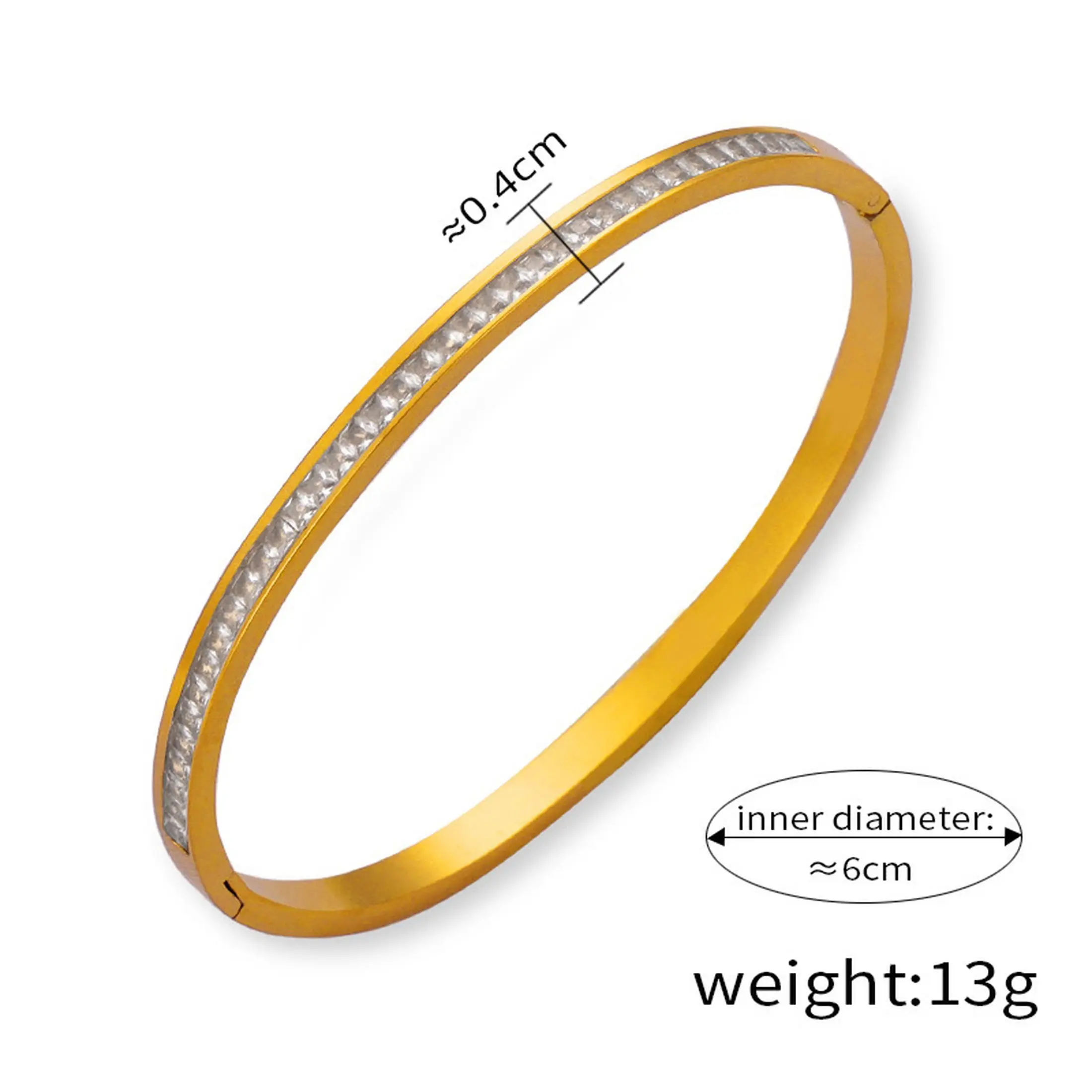 CARLIDANA Luxury High Quality Non-fadding Stars Zircon Setting Stainless Steel Bracelet for Women Jewelry Gift Drop Shipping