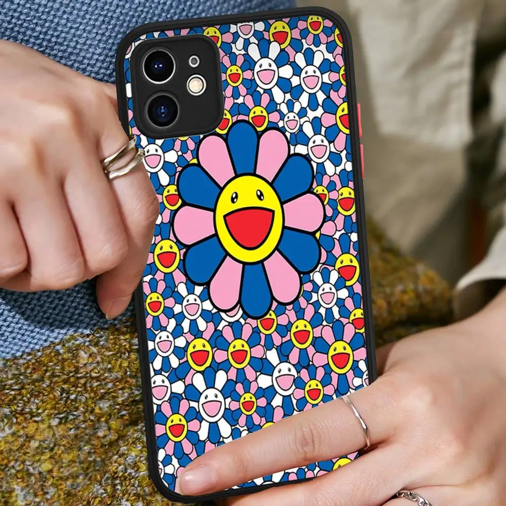 일본 아티스트 무라카미 타카시 아이폰 11 12 13 14 15 16 프로 맥스 플러스 무광 반투명 폰 케이스