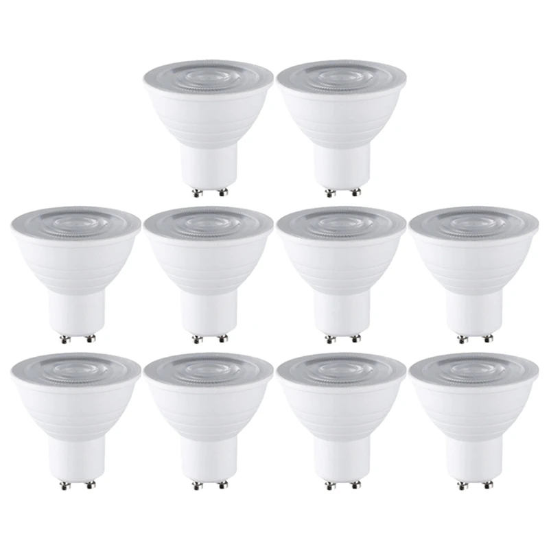 

10PCS Ceiling Spotlight Set 7W GU10 Base Energy Saving Downlight LED Light Indoor Lighting 6000K White Light